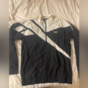 Reebok Men's Black and White Windbreaker